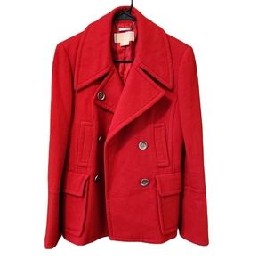 Michael Kors red peacoat size Small